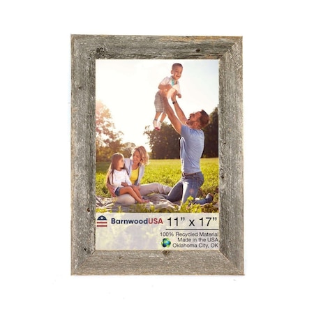 Barnwoodusa Rustic Farmhouse Reclaimed 11x17 Picture Frame (Weathered Gray) 672713210641